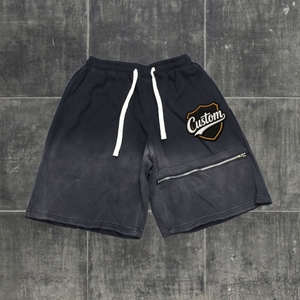 Custom Fashion French Terry Sweat Shorts Heavyweight 100% Cotton Screen Print Streetwear Vintage Sun Faded Acid Wash Shorts - Product Image 2