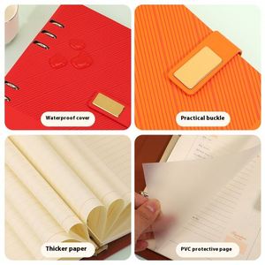 ชุดของขวัญสมุดโน้ตปกหนัง PU แบบห่วงร้อยโอริง ขายส่ง ปรับแต่งได้ สมุดบันทึกธุรกิจขนาด A5 กระบอกน้ำเก็บอุณหภูมิ กล่องของขวัญสำหรับองค์กร พร้อมปากกา - Product Image 4
