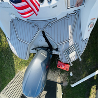 Tapis de pont en mousse EVA imitation teck pour plateforme de bain et cockpit de bateau 2021 Stingray 192 SC, style SeaDek MarineMat, auto-adhésif