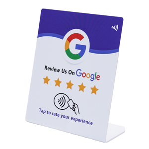 Carte de visite NFC 13,56 MHz sans contact en PVC compatible NTAG213/215/216 pour hôtels, entreprises, Google et avis sur les réseaux sociaux - Product Image 4