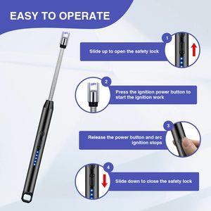 Accendino al Plasma Elettrico Ricaricabile Antivento con Collo Flessibile Rotazione a 360° USB Senza Fiamma per Candele e Barbecue - Product Image 5