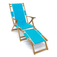 Chaise longue Adirondack moderne pour l'extérieur, pliable, en bois de hêtre et de pin, pour la plage, mobilier d'extérieur