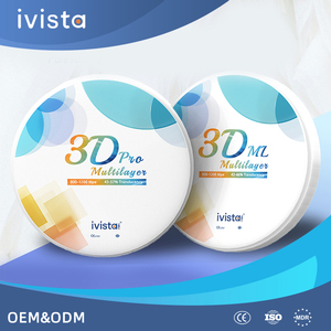 Simulates Natural <strong>Teeth</strong> IVISTA 3D Pro 43-57% Translucency 800-1200MPa Zirconia Disc for <strong>Inlay</strong> - Product Image 3