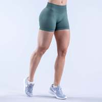 Shorts de sport pour femme personnalisés, à compression, taille mi-haute, en nylon à séchage rapide, pour le yoga et l'entraînement