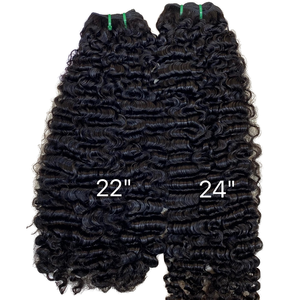 Lots de Cheveux Indiens Bouclés Ondulés Profonds en Gros, Extensions 100% Cheveux Humains, Tissage de Cheveux de 10 Pouces - Product Image 1