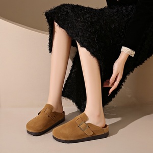 Chaussures Burken à enfiler personnalisées de haute qualité Birkenstocks Baotou Chaussons mi-orteils de style britannique pour hommes et femmes - Product Image 1