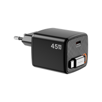Pengisi daya dinding kabel dapat ditarik OEM pengisi daya Cepat Tipe C colokan EU GaN pengisi daya PD cepat untuk Samsung Galaxy S25 S24 S23 S22