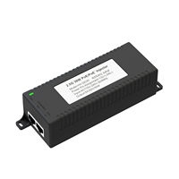 Injecteur PoE 2.5G 30W HX-QG30 ABS, alimentation AC100-240V, sortie DC52V, IEEE802.3AT, montage mural, commutateur Ethernet, caméra PTZ