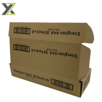 Boîte-cadeau d'emballage de stockage pliable pour sous-vêtements en carton ondulé kraft avec matériaux recyclés personnalisés