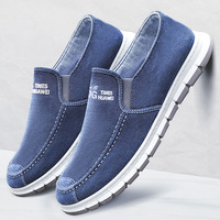 Vente en gros de chaussures décontractées en toile bon marché mocassins chaussures en toile pour hommes