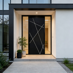 Puerta Pivotante de Aluminio de Diseño Moderno para Entrada Principal Residencial, Puerta Pivotante de Entrada Frontal para Casa, Villa o Estilo Francés - Product Image 1