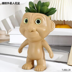 Succulenta in Resina Stile Animale con Grandi Occhi e Motivo Carino per Decorazioni da Scrivania e Vasi da Giardino - Product Image 3