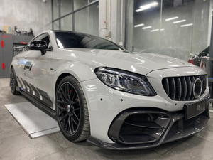 Parachoques Delantero de Fibra de Carbono Estilo IMP Compatible con Mercedes Benz W205 <span class=keywords><strong>AMG</strong></span> C63 <span class=keywords><strong>C63s</strong></span> 2015-2021, Kit de Carrocería para Mejora y Reequipamiento - Product Image 5