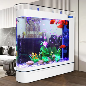Réservoir d'<span class=keywords><strong>aquarium</strong></span> en verre de 80-180cm en forme de U de conception moderne, paysage aquatique écologique pour hôtel/bureau/maison, vente en gros d'usine personnalisée - Product Image 3