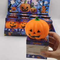Jouet anti-stress souple en forme de citrouille d'Halloween, extensible, design de dessin animé, matériau TRP, taille personnalisée