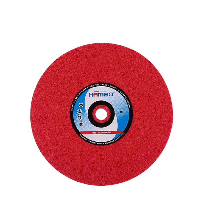 Hot sale 8" 8x2 U3 7p abrasive non-woven polishing wheel airway buffing wheel for stainless
