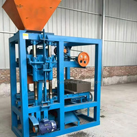 Machine à briques de ciment semi-automatique QT4-24, machine à fabriquer des blocs creux emboîtables, différents moules disponibles