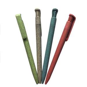 Fournisseur en gros de stylos à bille biodégradables et recyclables personnalisés, stylos écologiques en paille de blé - Product Image 1