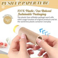 Vente en gros d'emballage de baume à lèvres enduit UV biodégradable écologique Tube cylindrique en papier artisanal personnalisé chocolats cosmétiques