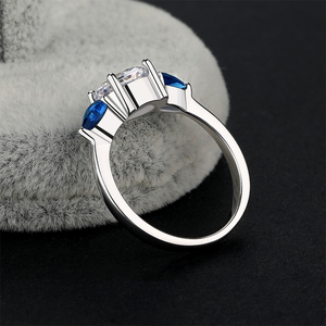 Vente flash Bague en argent sterling S925 avec <span class=keywords><strong>saphir</strong></span> ovale <span class=keywords><strong>Bijoux</strong></span> <span class=keywords><strong>pour</strong></span> femmes - Product Image 2