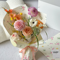 Nouveau Papier d'Emballage Imperméable Personnalisé pour Bouquets de Fleurs, Fournitures pour Fleuristes, Saint-Valentin et Fête des Mères 2026