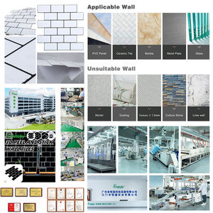 Moderno 3D PU pegatinas de pared superposición aquí diseño gris negro blanco enclavamiento cocina Backsplash impermeable autoadhesivo - Product Image 4