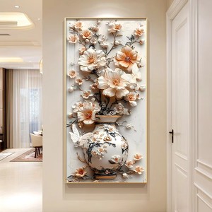 Affiches de fleurs de luxe modernes, design imprimé numérique, peintures murales encadrées en porcelaine cristalline pour la décoration intérieure de la maison et des hôtels - Product Image 1