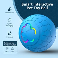 Petite balle de jouet intelligente transfrontalière pour animaux de compagnie boule roulante en plastique automatique résistant aux morsures chat-taquiner chien-fonction de saut pour chat chien