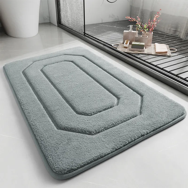 Custom Anti Slip Super Absorbent Floor Mat Washable Doormat Waterproof Foam Bathroom Rugs Foot Doormats Absorber Shower Bath Mat