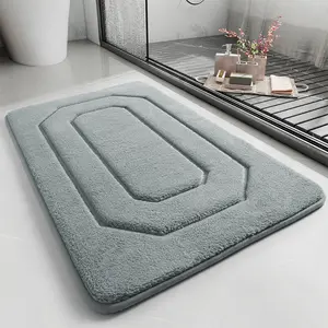 Benutzer definierte Anti-Rutsch-Super-Absorbent-Boden matte Wasch bare Fuß matte Wasserdichte Schaum-Badezimmer teppiche Fuß fußmatten Absorber-Duschbad matte