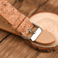 Jam Tangan Kayu Antik Kustom Berkualitas Tinggi dengan Tali Kulit Pria, Kaca Atas Terukir, Kayu Bambu, Jam Tangan Mewah