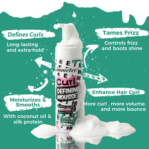 Immetee <span class=keywords><strong>Curl</strong></span> sản phẩm sóng tóc <span class=keywords><strong>Curl</strong></span> Mousse tạo kiểu tóc Mousse mạnh mẽ giữ xoăn tóc phun uốn <span class=keywords><strong>Gel</strong></span> <span class=keywords><strong>Curl</strong></span> Activator Kem - Product Image 2