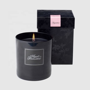 ขวดเทียนทรงสี่เหลี่ยมสำหรับขวดน้ำหอมสติกเกอร์ลามิเนตเคลือบสีดำด้านพิมพ์โลโก้ตามสั่ง - Product Image 6