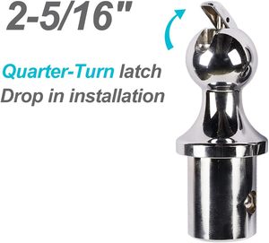 Kit <span class=keywords><strong>d</strong></span>'<span class=keywords><strong>attelage</strong></span> à <span class=keywords><strong>col</strong></span> <span class=keywords><strong>de</strong></span> <span class=keywords><strong>cygne</strong></span> du système <span class=keywords><strong>de</strong></span> rondelle OEM 60618, 30K, boule <span class=keywords><strong>de</strong></span> 2 à 5/16 pouces, convient à la sélection 2500, 3500, chrome 60638 - Product Image 2