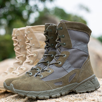 Bottes tactiques montantes en cuir suédé, légères, résistantes aux perforations, avec absorption des chocs, pour la randonnée, l'escalade et le travail – Vente directe usine