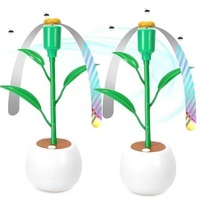 Ventilateur anti-mouches automatique de style pot pour l'automne |   Répulsif anti-parasites rétractable, pliable, à piles, écologique pour une utilisation à la maison et en extérieur
