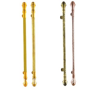 Manijas de Puerta Estilo Europeo, Acero Inoxidable, Acabado Bronce Antiguo, Fácil Instalación, Uso Exterior, Diseño Ambidiestro - Product Image 1