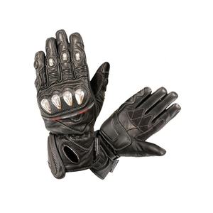 Gants de moto automne-hiver en cuir véritable pour hommes Protège-demi-mains au design personnalisé - Product Image 1