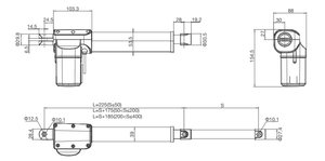 कम शोर रिमोट कंट्रोल अस्पताल बिस्तर लिफ्ट तंत्र लोड 6000n पुल पुश इलेक्ट्रिक रैखिक एक्टोरेटर - Product Image 3