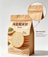 Sacs d'emballage pour snacks personnalisables en PE à huit côtés, thermoscellables, résistants à l'humidité, avec impression de motifs HD, vente directe d'usine