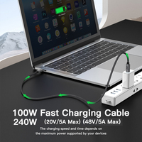 Câble de transfert de données USB3.2 UNIEAN USB C vers USB C, câble de charge rapide USB Type C, câbles de données USB3.2 Gen2 20 Gbps PD100W pour Mac