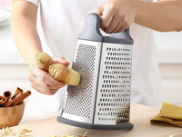Commerciële roestvrijstalen doosrasp voor fruit en groenten, handbediend, multifunctioneel, vaatwasmachinebestendig keukengerei
