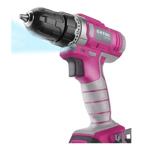 402401 EXTOL 12 Piece <strong>Pink</strong> Lady Power <strong>Tool</strong> Kit Set <strong>Box</strong> for Women With 12v Cordless Drill - Product Image 3