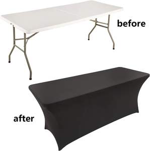 Funda Elástica de Spandex Negra para Mesa de Cerveza, Cubre Mesa para Oktoberfest, Campamento, Picnic, Fiesta, Boda, Aire Libre - Product Image 3
