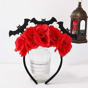 Diademas de Murciélago para Mujeres y Niñas, Accesorios para el Cabello con Flores para Fiestas de Carnaval y Halloween - Product Image 2