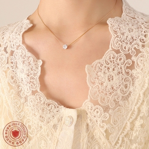 Collana singola estiva romantica con zirconi, design unico <span class=keywords><strong>per</strong></span> coppie, ideale <span class=keywords><strong>per</strong></span> la tua ragazza - Product Image 1