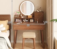 Nouvelle Arrivée Meuble de Rangement Latéral Portable Vintage Coiffeuse Intelligente en Marbre avec Miroir pour Chambre à Coucher