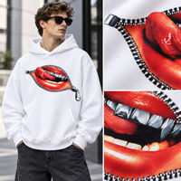 Sweat-shirt à capuche surdimensionné en coton écologique, imprimé et brodé sur mesure, poids lourd 350-600 GSM, streetwear unisexe