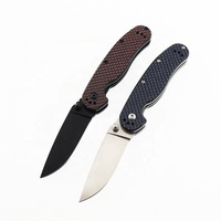 Couteau de poche pliable, lame en acier D2, manche en fibre de carbone, camping en plein air, survie, tactique, EDC, chasse, portable, OEM personnalisable