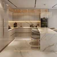 Accessoires de cuisine modernes de haute qualité, ensemble complet de meubles, unité complète, bois noir, modulaire, prêt à assembler